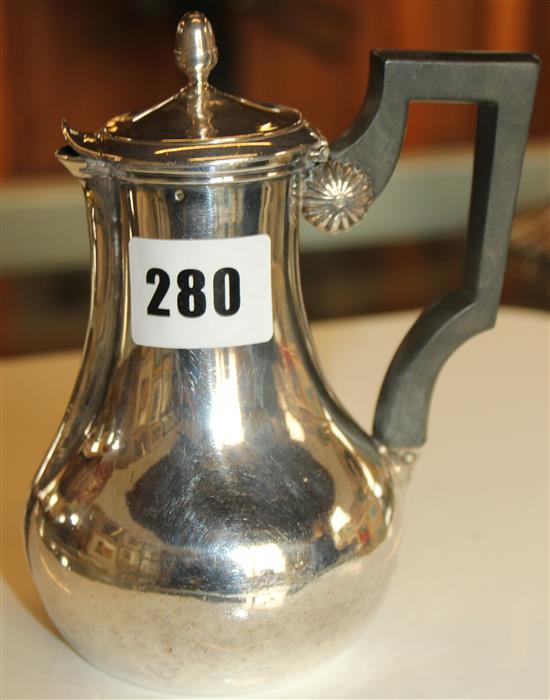 French silver hot water pot